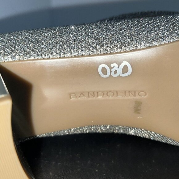 Bandolino Ora Women’s Dress Shiny Heels Pump silver bedazzled size 8.5M - Picture 9 of 11